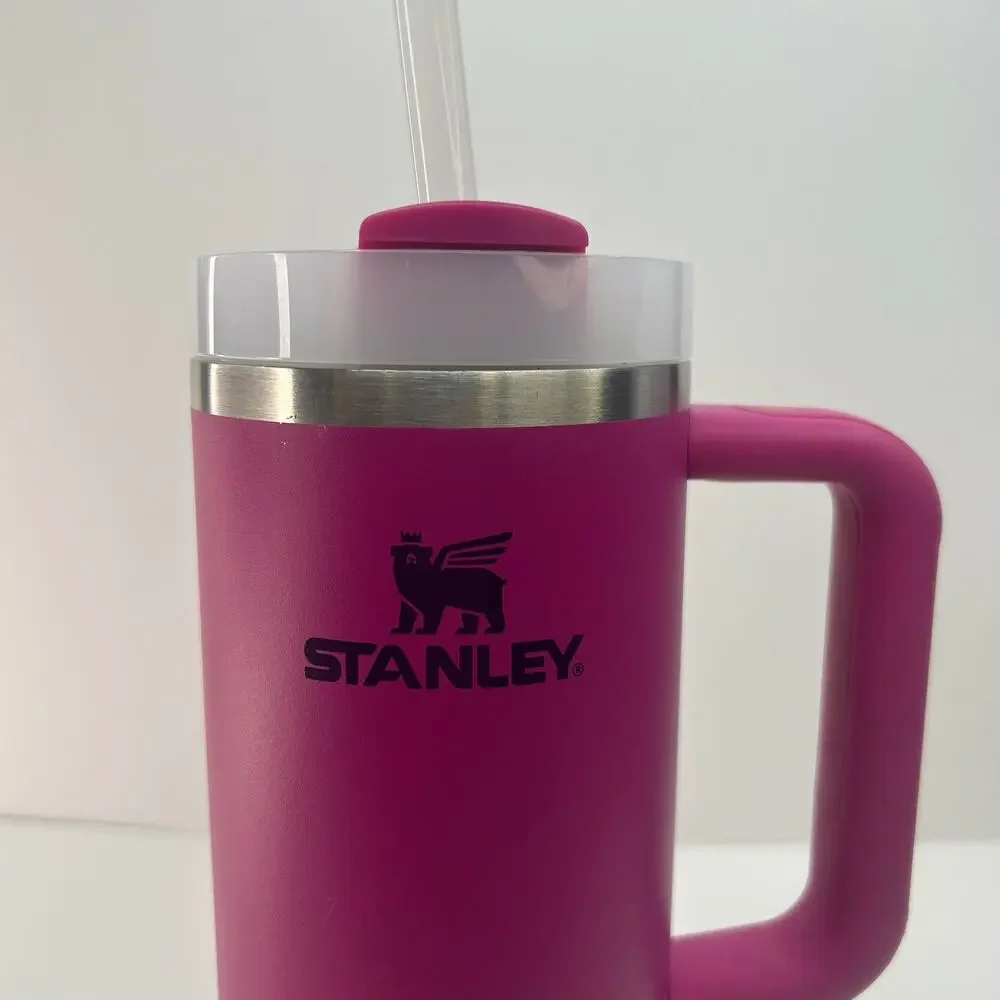 Stanley Quencher H2.0 FlowState 40oz Tumbler Mug Pink Stainless Steel With Straw - Picture 3 of 15